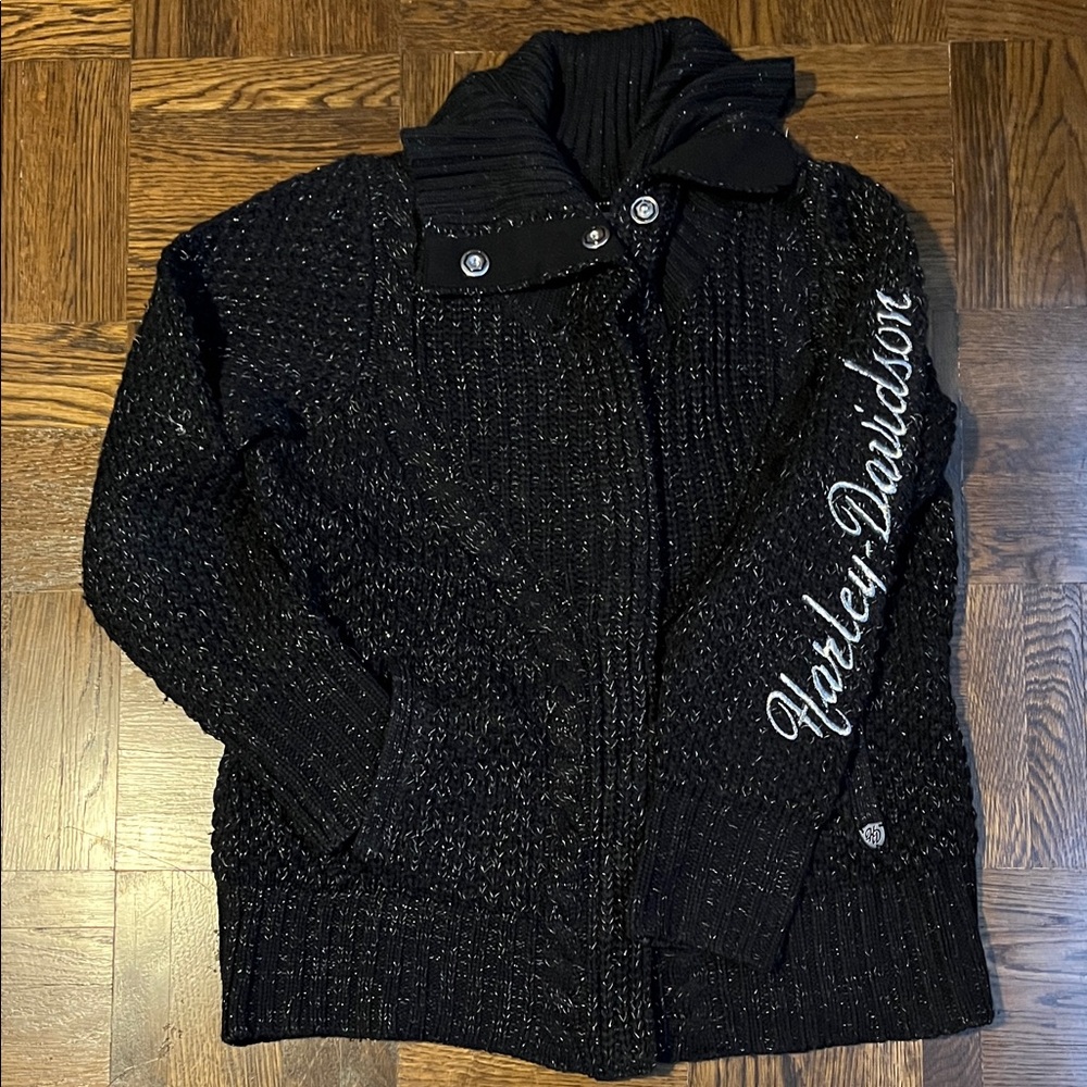 Harley-Davidson Black Knit Cardigan